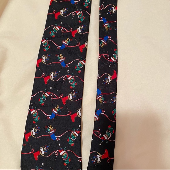 Yule Tie Greetings Christmas Stocking Tie - Picture 3 of 4